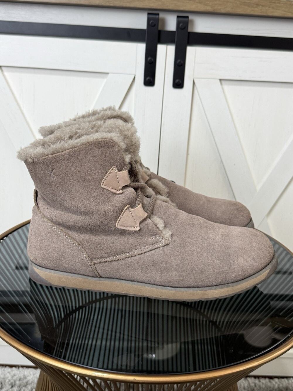EMU Australia Featherwood Mini W10961 Suede Merino Wool Ankle Boots Women Size 9